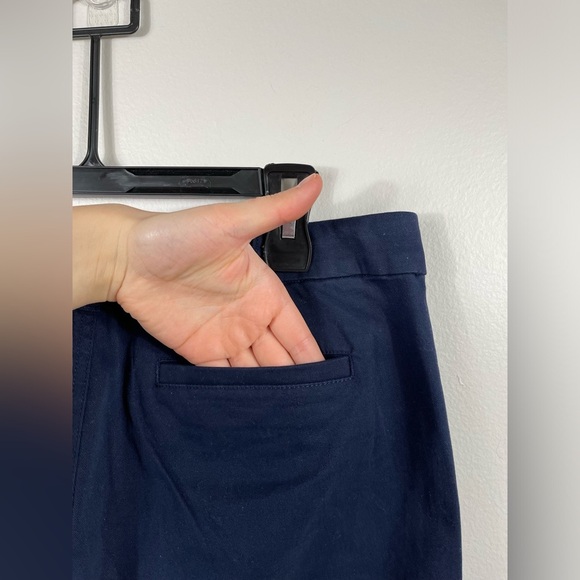 JCrew High-Rise Girlfriend Chino Pant Navy Blue Cotton Career Work Size 8 NWT - Picture 10 of 14